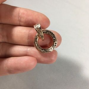 Rose gold pendant - silver